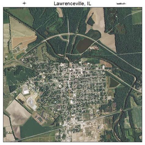 Aerial Photography Map Of Lawrenceville Il Illinois