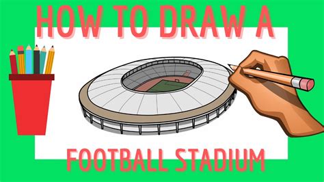 How To Draw A Football Stadium Step By Step Youtube