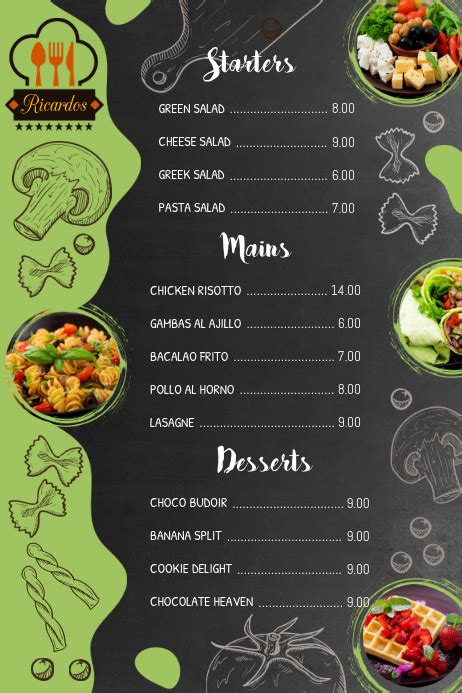 Plan your dishes ahead of time with canva's meal planner templates you can customize with photos and icons of your choosing. Copy of Daily Menu Template | PosterMyWall