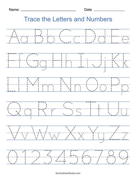 Tracing Alphabet Letters Printable Handwriting Worksheets Diy