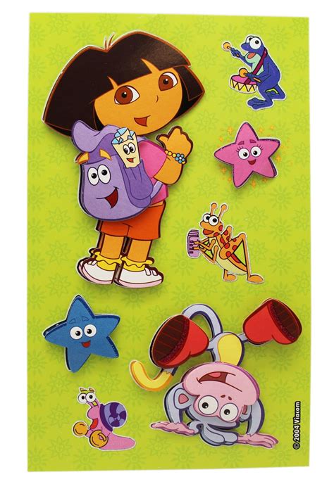Dora The Explorer And Friends 3d Raised Kids Stickers 4 Stickers