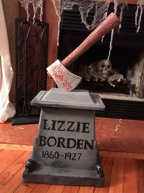 Lizzie Borden Tombstone 2017 Halloween Outdoor Decorations Halloween