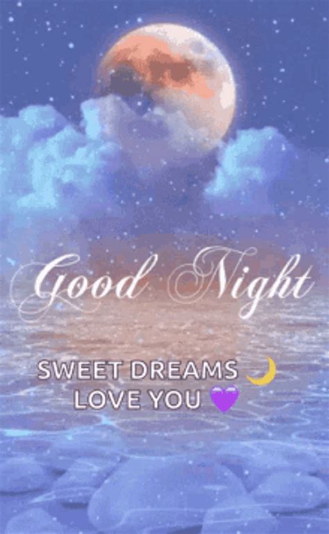 Good Night I Love You Moon Sweet Dreams 