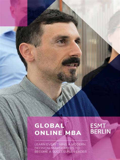 Esmt Berlin Global Online Mba Brochure Pdf Master Of Business Administration Business