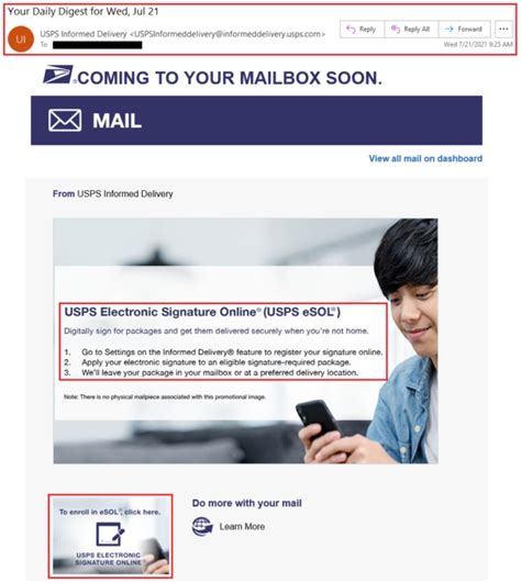 New Usps Informed Delivery Feature Electronic Signature Online Esol