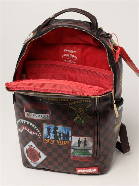 Sprayground Backpack In Vegan Leather With Prints Duffel Bag