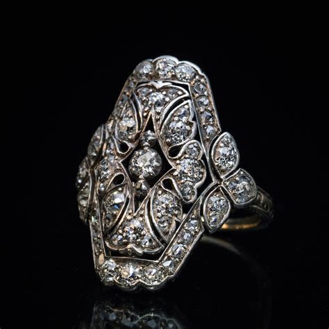 Antique Victorian Openwork Diamond Ring Ref 278524 Antique Jewelry