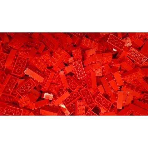 Lego Brick 2x4 Red Qty 100