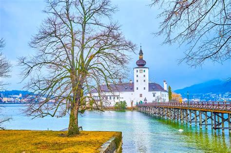 The Schloss Ort Castle In Gmunden Austria Stock Image Image Of