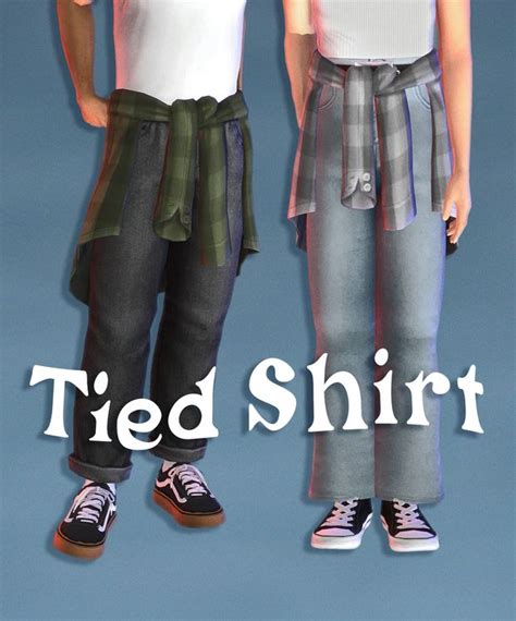 Tied Shirt Barbieaiden Sims 4 Male Clothes Sims 4 Cc Kids Clothing