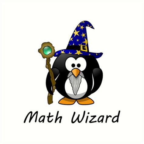 Math Wizard Art Prints By Geeknirvana Redbubble