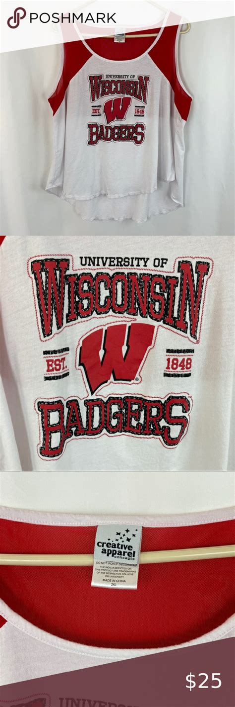 University Of Wisconsin Badgers Tank Top Clothes Design Tank Tops