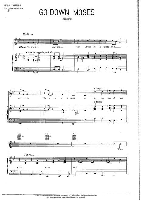 Louis Armstrong Go Down Moses Sheet Music Pdf Free Score Download ★
