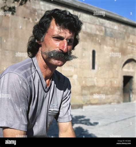 republic armenia man beard portrait seriously no model release asia südwestasien