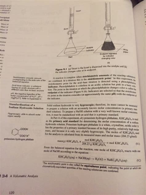 Solved Experiment A Volumetric Analysis A Titrimetric Chegg Com