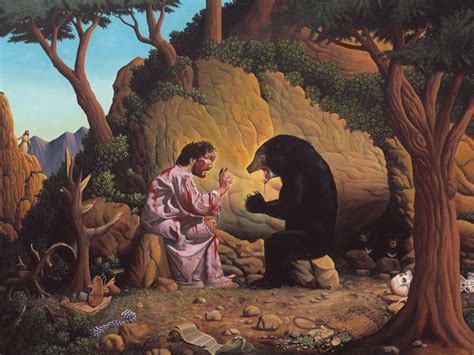 Jesus And The Bear By Jim Woodring Rart