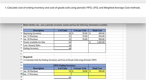 How To Calculate Cost Of Goods Sold Fifo Method Haiper