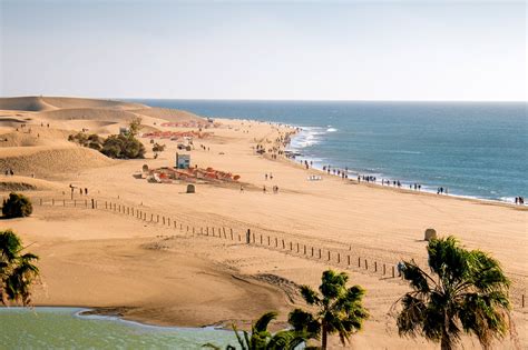 Maspalomas Beach In The Canary Islands Find Fun Among Golden Sands