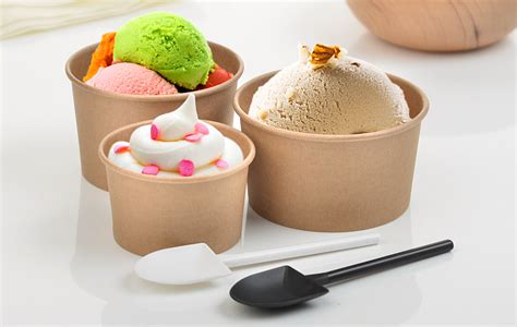 This ice cream can easily be dressed up by adding your favorite chopped candies or sprinkles at the end of churning. Kraft Paper Ice Cream Cup with Dome Plastic Lid - Buy ...