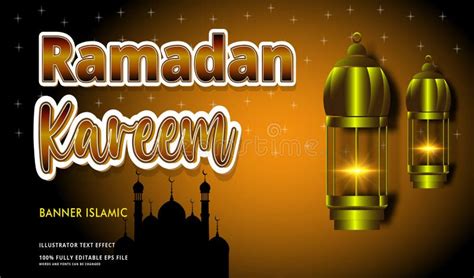 Ramadan Theme Banner Design Vector Stock Vector Illustration Of Hang