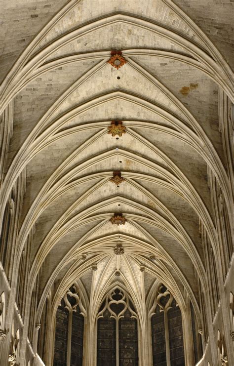 Gothic Rib Vault Ceiling Of The Saint Séverin Church In Paris