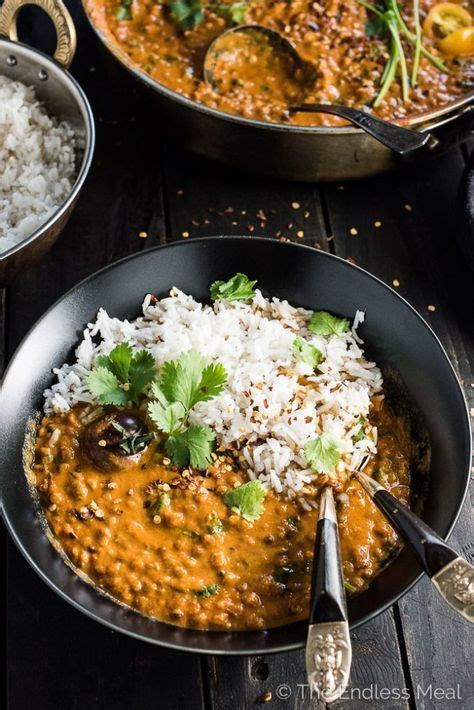 Stir in the lentils, water, and tomato sauce. Creamy Coconut Lentil Curry | Recipe | Vegan recipes ...