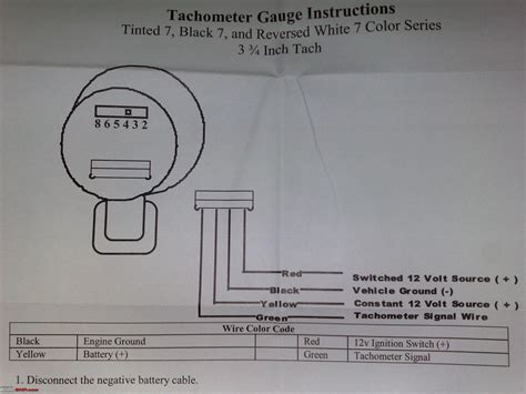 How To Wire Tachometer Diagram