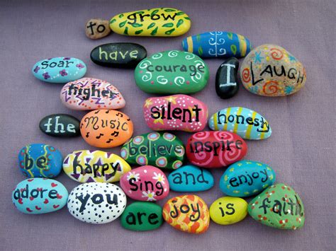 My newest "inspirational" rocks I painted. | Rock crafts, Painted rocks