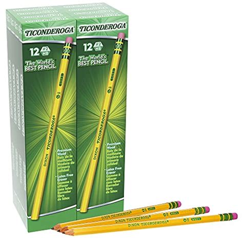 Ticonderoga Wood Cased Pencils Unsharpened 2 HB Soft Yellow 96