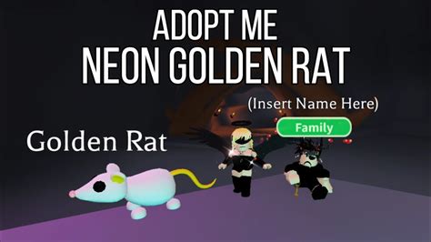 Making A Neon Golden Rat Adopt Me Youtube
