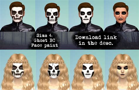 Sims 4 Ghost Bc Face Paint Cc Download In Desc By Syrinxpriest2112