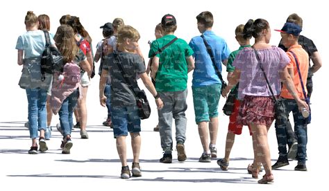 Group Of Young People Walking In The Summer Vishopper