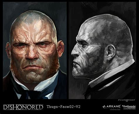 Dishonored Thugs02 Cedric Peyravernay Concept Art Characters Game