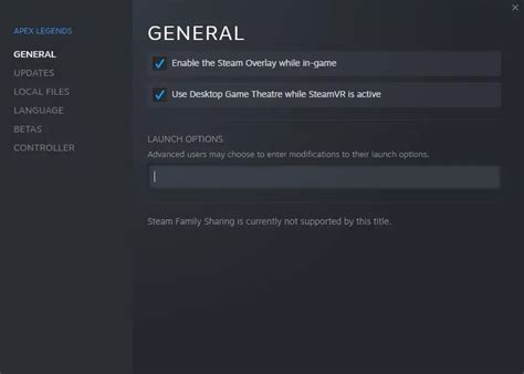 Apex Legends All Launch Options