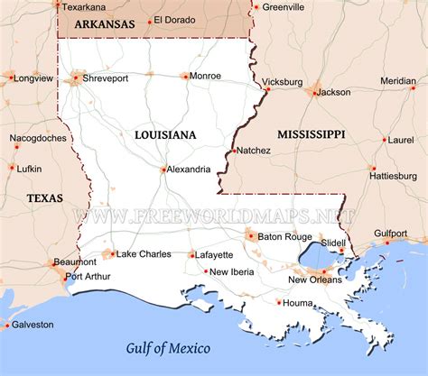 Map Of Louisiana Showing Cities Paul Smith