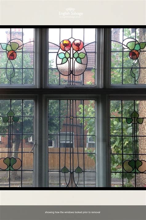 Reclaimed Colourful Leaded Glass Windows Stained Glass Panels Leaded