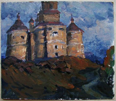 Ukrainian Soviet Oil Painting Impressionism Architecture Fortress EBay