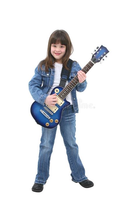 Niño Que Toca La Guitarra Eléctrica Imagen De Archivo Imagen De Cante