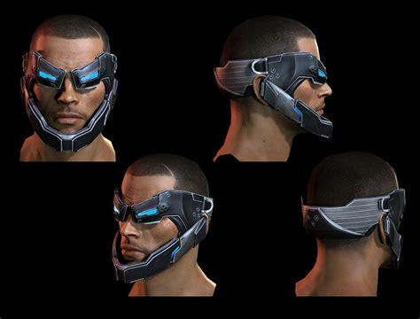Shepard And Visor Art From Mass Effect 3 Armor Concept Mass Effect