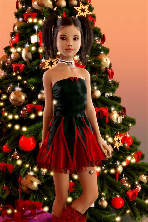 3D Girls 2 Lolibooru 211204 1girl Choker Christmas Christmas Tree