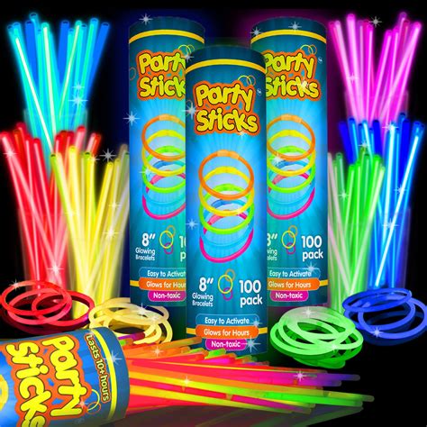 Buy Partysticks Glow Sticks Jewelry Bulk Party Favors 300pk And Connectors 8 Glow In The Dark