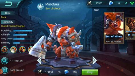 Panduan Mobile Legends Bang Bang Hero Info Minotaur Jonooit