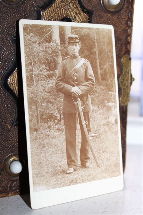 Antique Norwegian Soldier Photograph Carte De Visite 1800s
