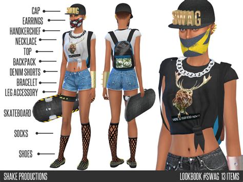 Lookbook 2 Swag 13 Items Shakeproductions The Sims