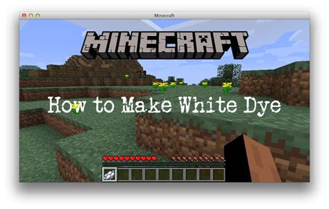 How To Make White Dye In Minecraft Best Gaming Tips