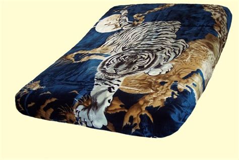 Imported Blankets Solaron Twin Full Mink Blankets Solaron Twinfull Crouching Tiger Navy