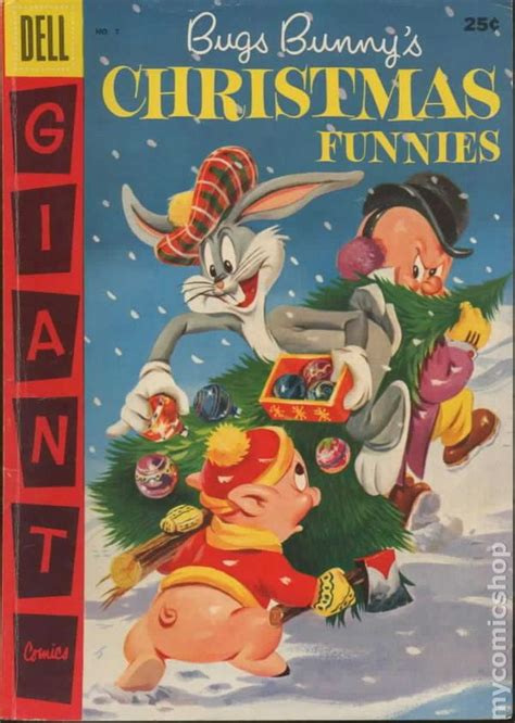 Dell Giant Bugs Bunnys Christmas Funnies 1950 1958 Dell Comic Books