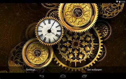 Steampunk Gears Clockwork Clock Desktop Wallpapers Becuo