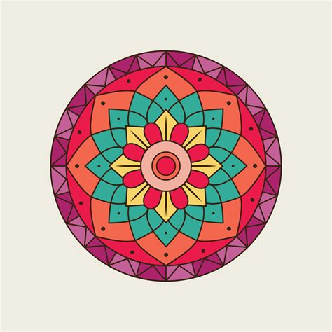 Bright Colorful Floral Circular Mandala 1214513 Vector Art At Vecteezy