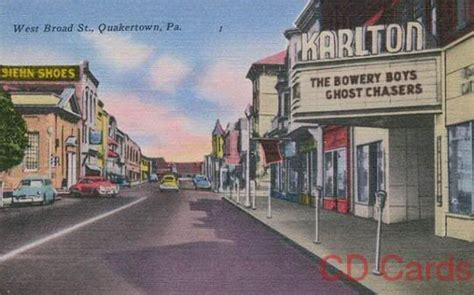 Broad Street Quakertown, Pennsylvania 1950's | Quakertown, Old